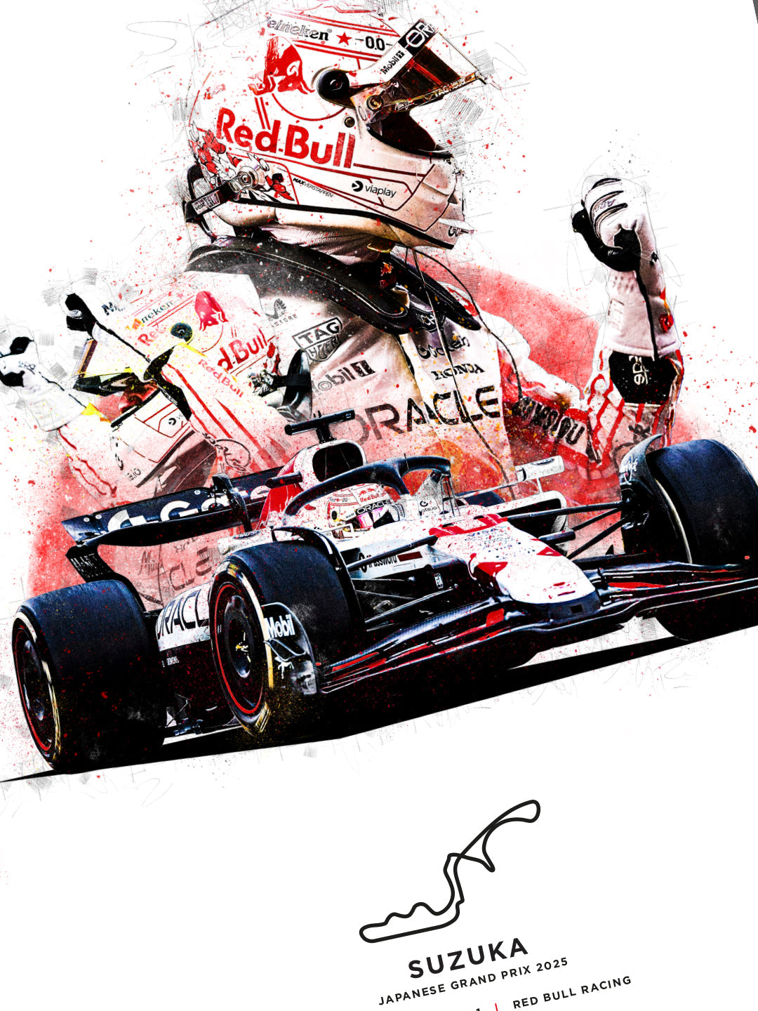 Limited Edition Max Verstappen Japanese GP 2025 F1 Art Print