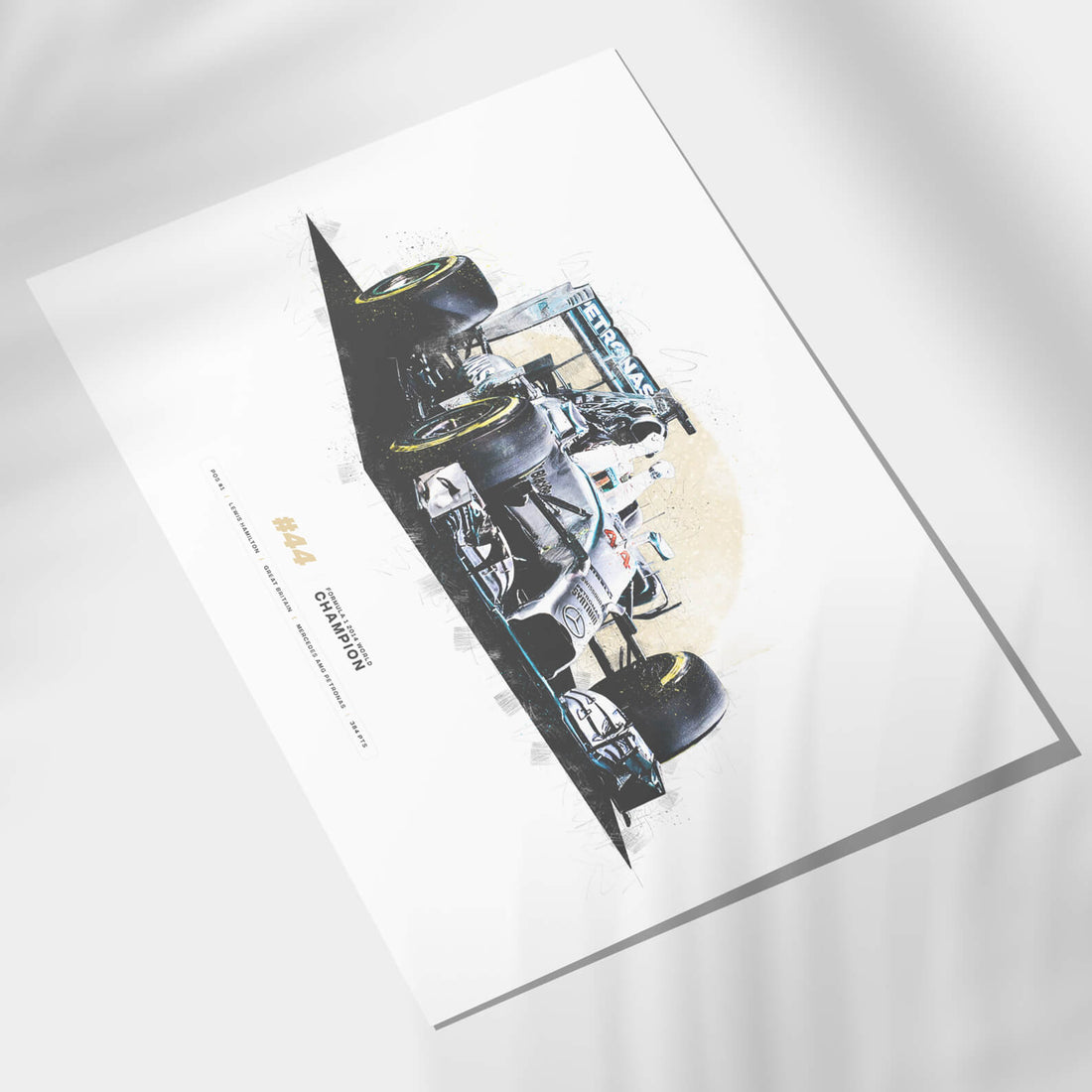 Lewis Hamilton Formula 1 2014 World Champion | Mercedes W05 Print