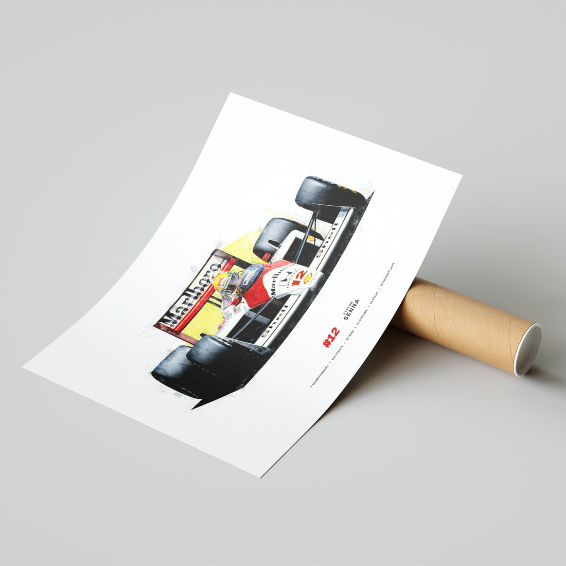 Ayrton Senna | McLaren MP4/4 | Formula 1 Print
