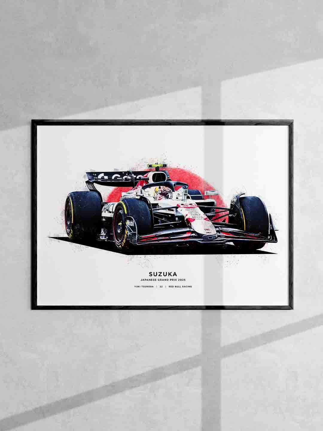 Yuki Tsunoda, Japanese GP 2025 Red Bull Racing RB21, Formula 1 Print