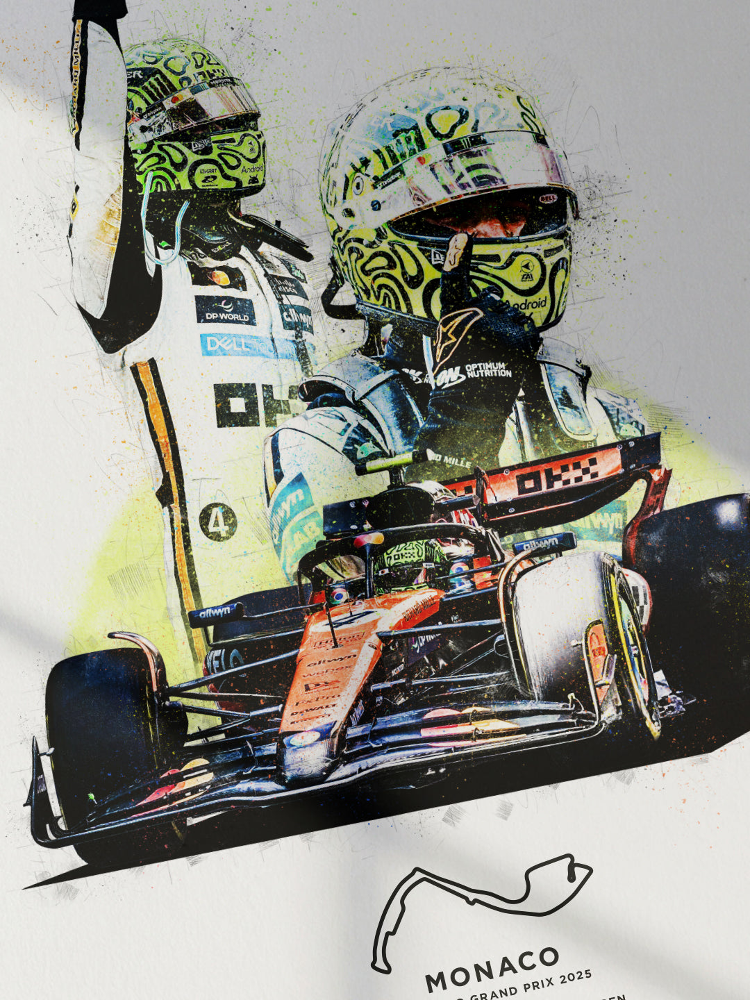 Limited Edition Lando Norris Monaco GP 2025 Formula 1 Print