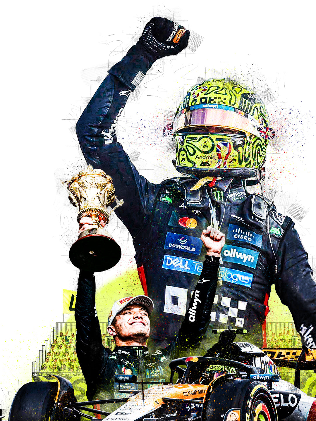 Limited Edition Lando Norris British GP 2025 Formula 1 Print