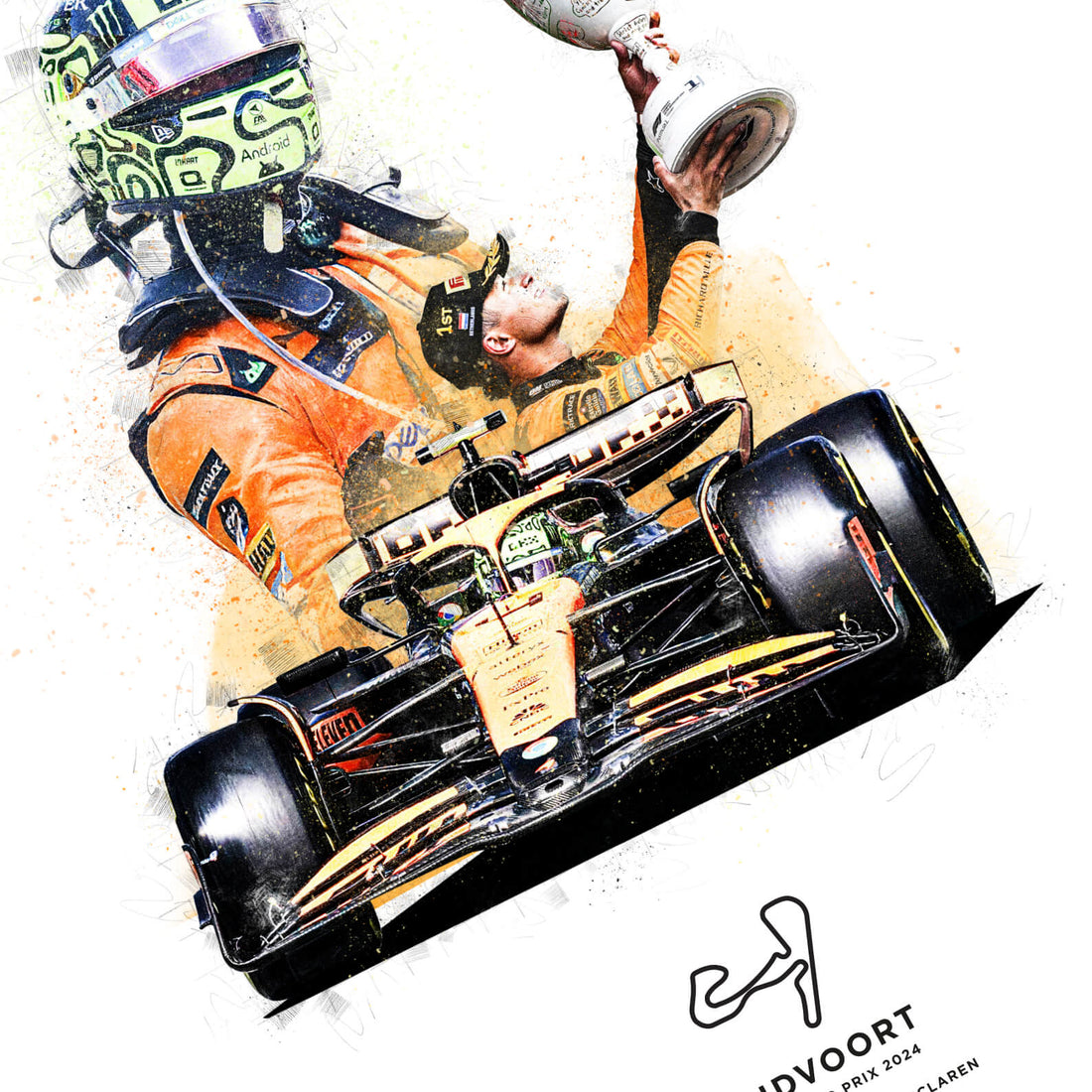 Limited Edition Lando Norris Zandvoort GP 2024 - Formula 1 Print