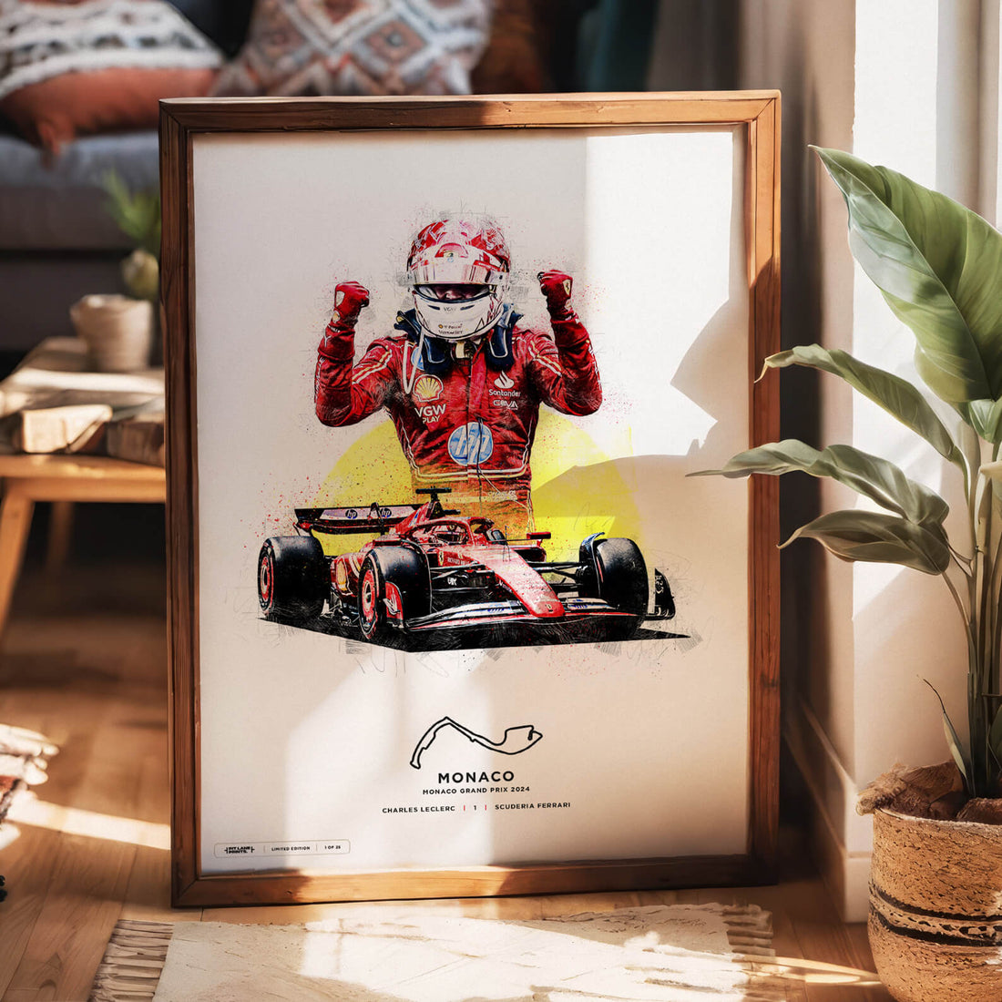 Limited Edition Charles Leclerc Monaco GP 2024 - Formula 1 Print