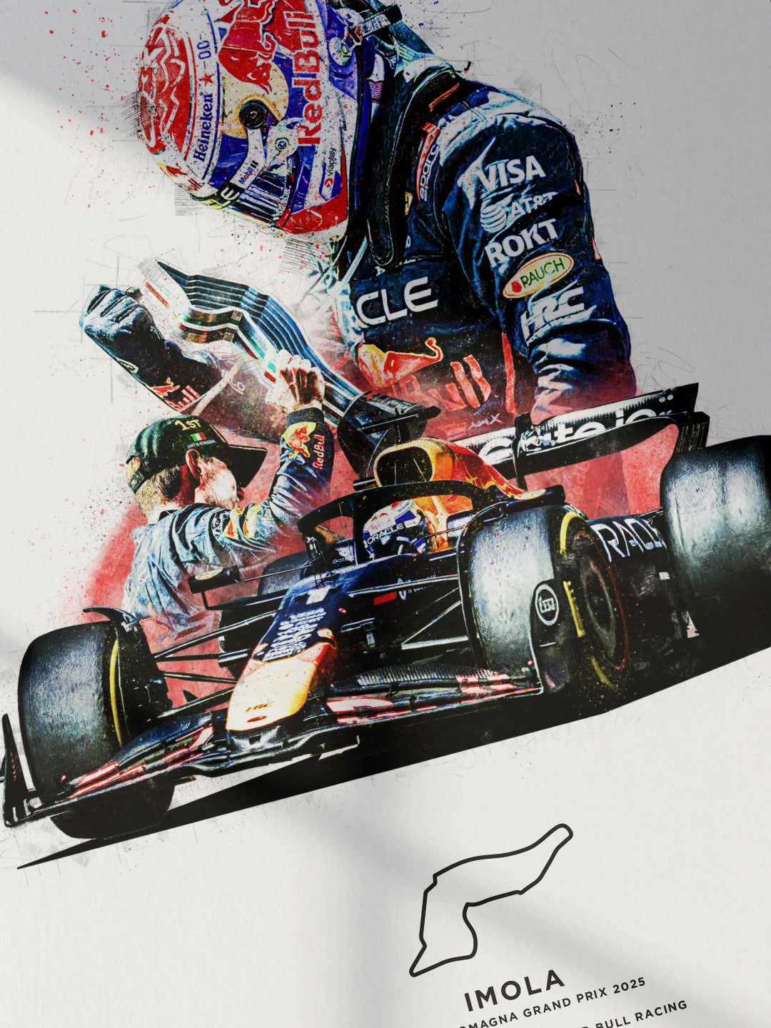 Limited Edition Max Verstappen Emilia-Romagna GP 2025 Formula 1 Print