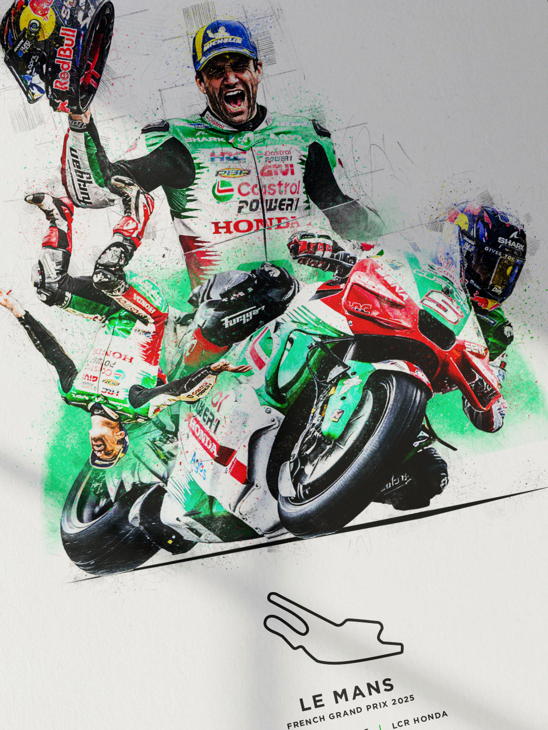 Limited Edition Johann Zarco French GP 2025 MotoGP Print