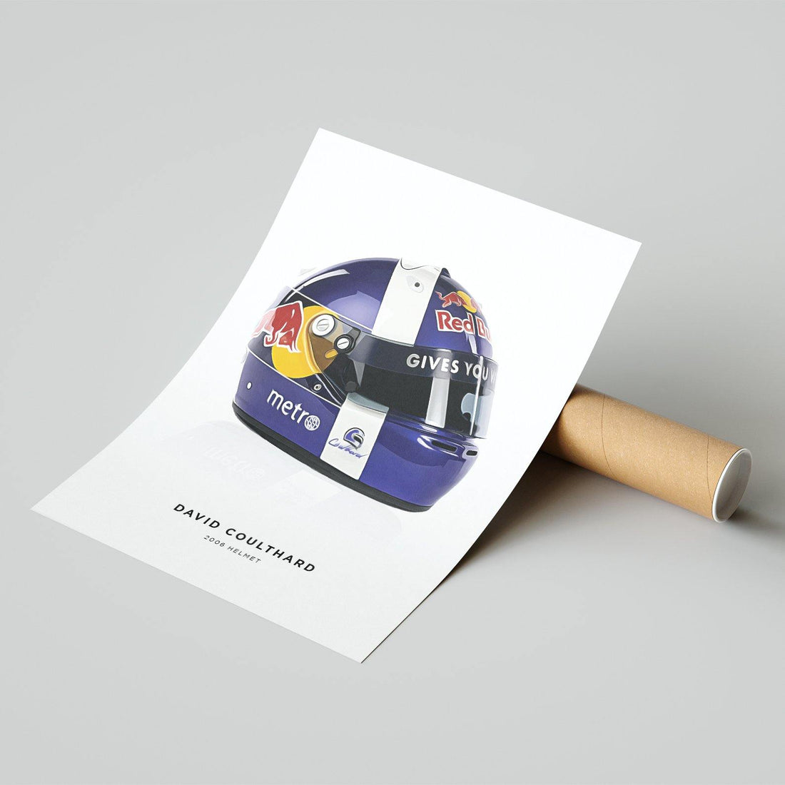 David Coulthard 2006 Formula 1 Helmet Print