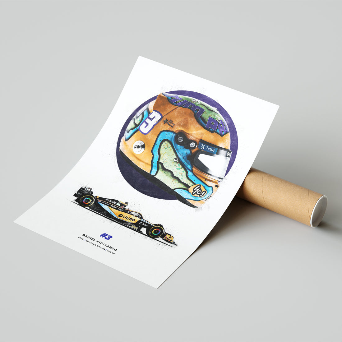 Daniel Ricciardo McLaren | 2022 Formula 1 Print
