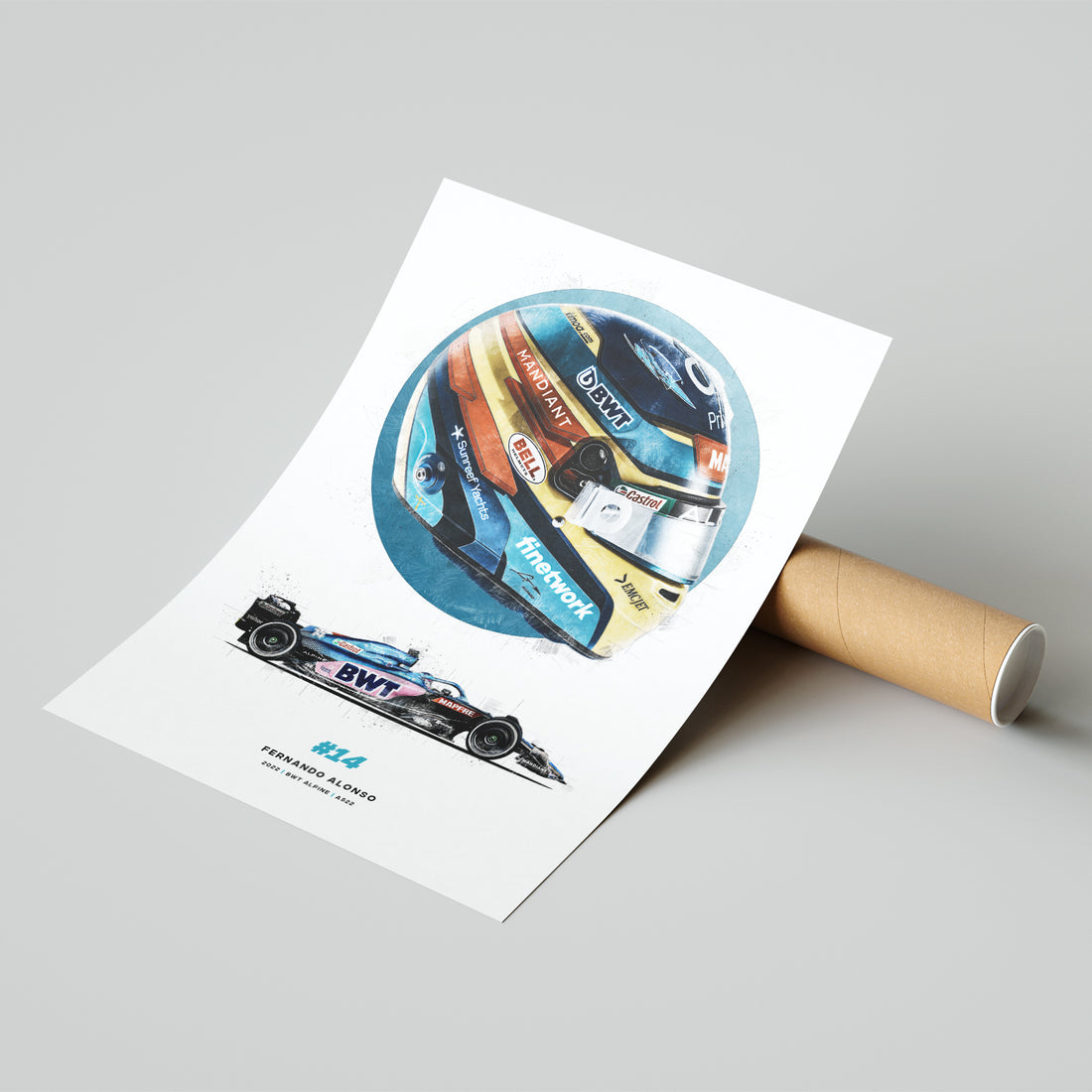 Fernando Alonso BWT Alpine | 2022 Formula 1 Print