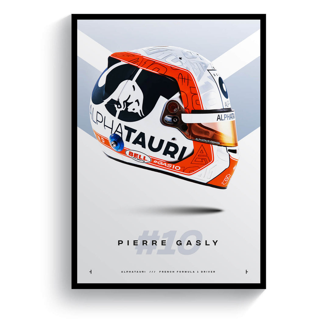 Pierre Gasly print in black frame