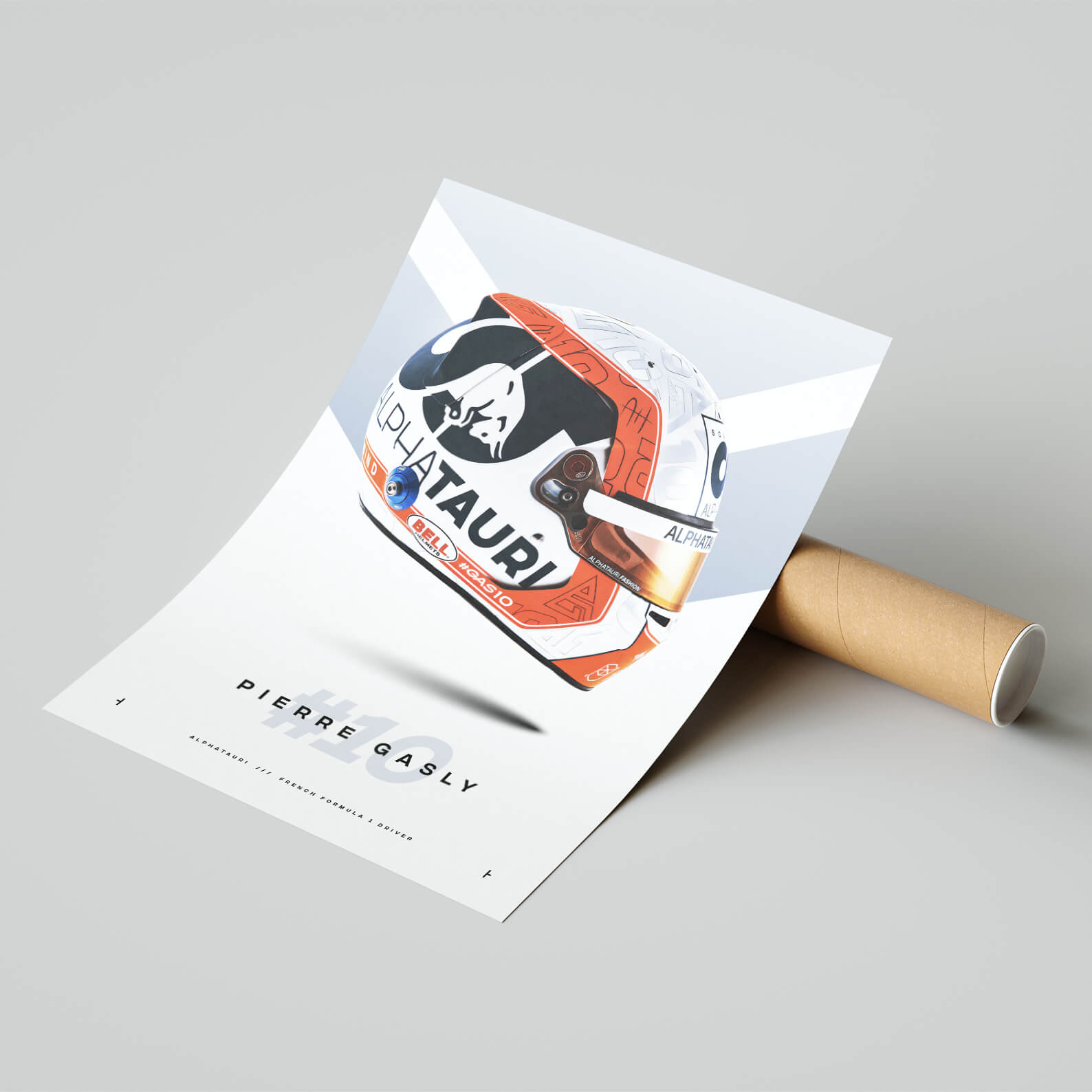 Pierre Gasly poster with mailing tube