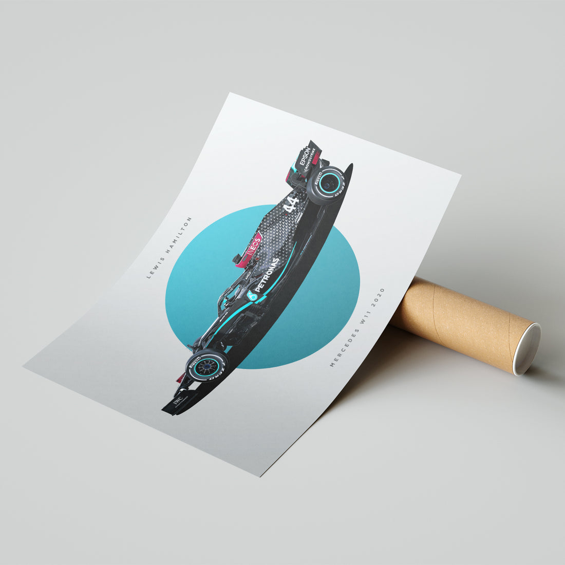 Lewis Hamilton Mercedes W11 Formula 1 2020 Car Print