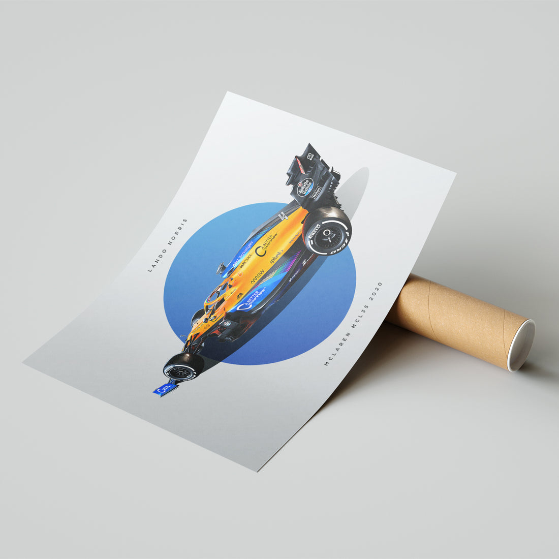 Lando Norris McLaren MCL35 2020 Formula 1 Car Print