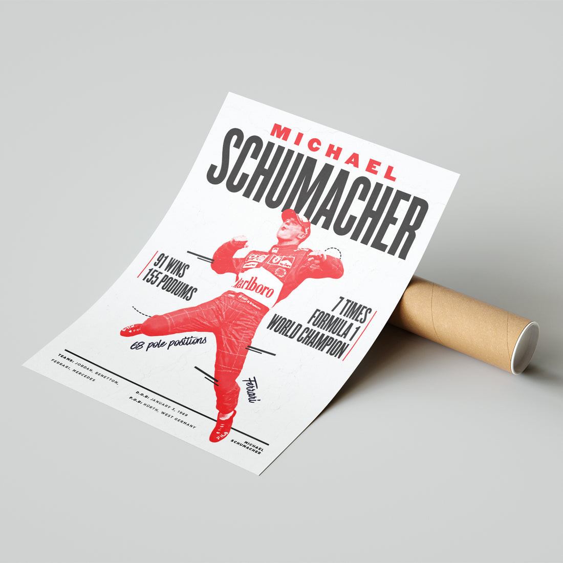 Michael Schumacher Formula 1 Driver Print
