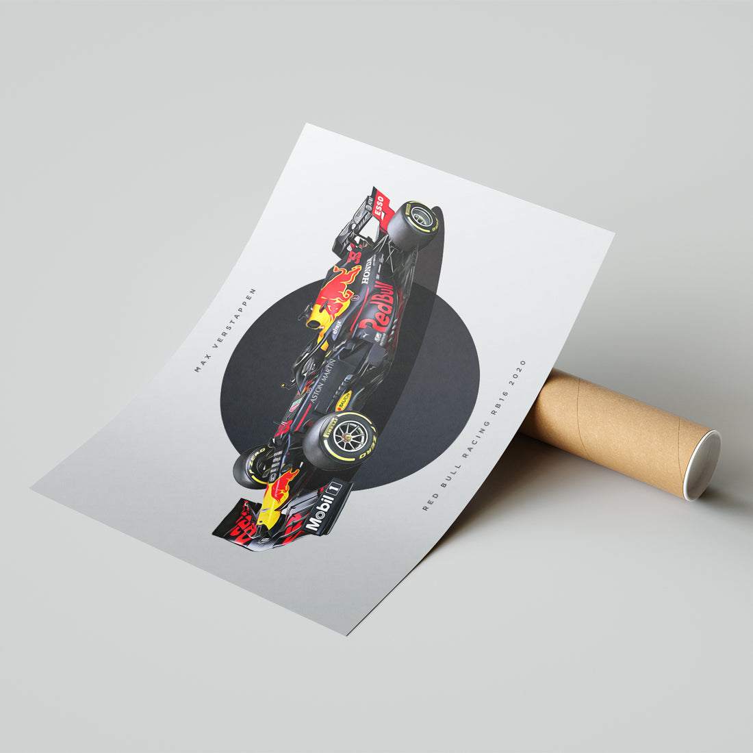 Max Verstappen Red Bull Racing RB16 2020 Formula 1 Car Print