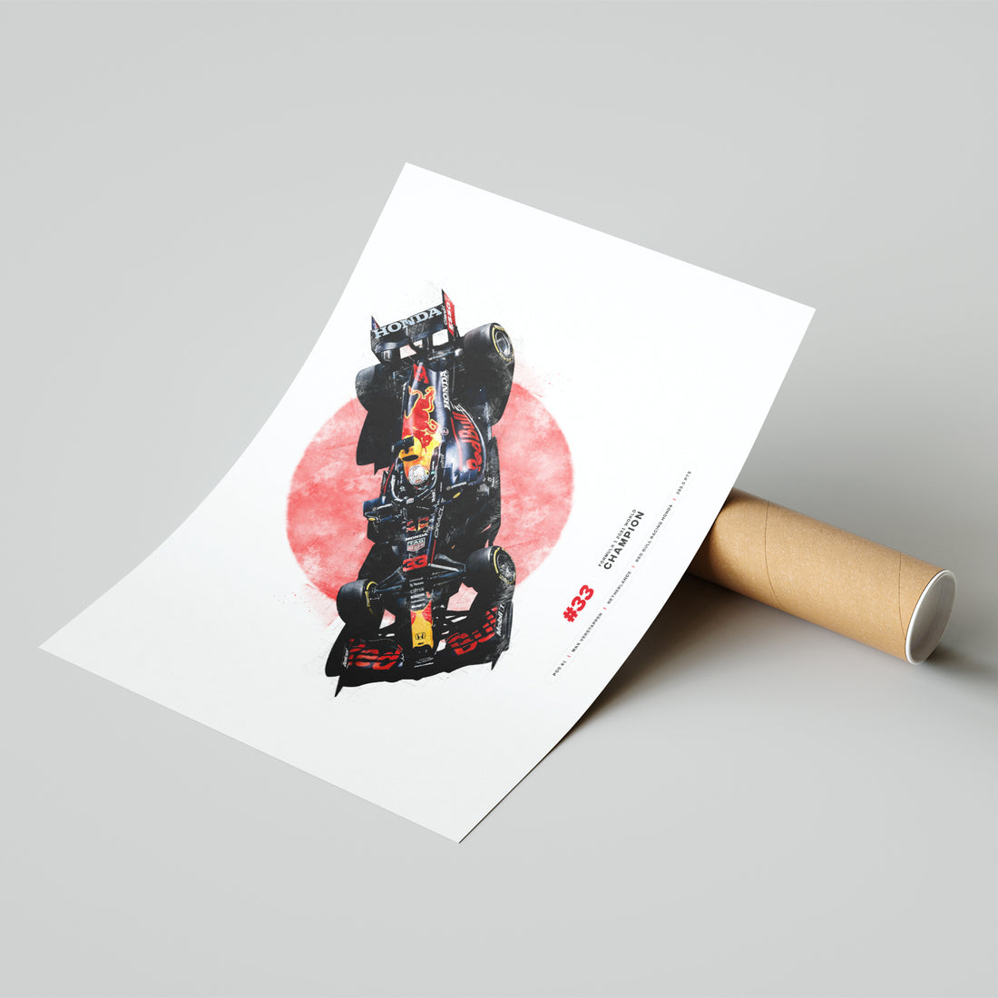 Max Verstappen Formula 1 2021 World Champion | Red Bull Racing Print