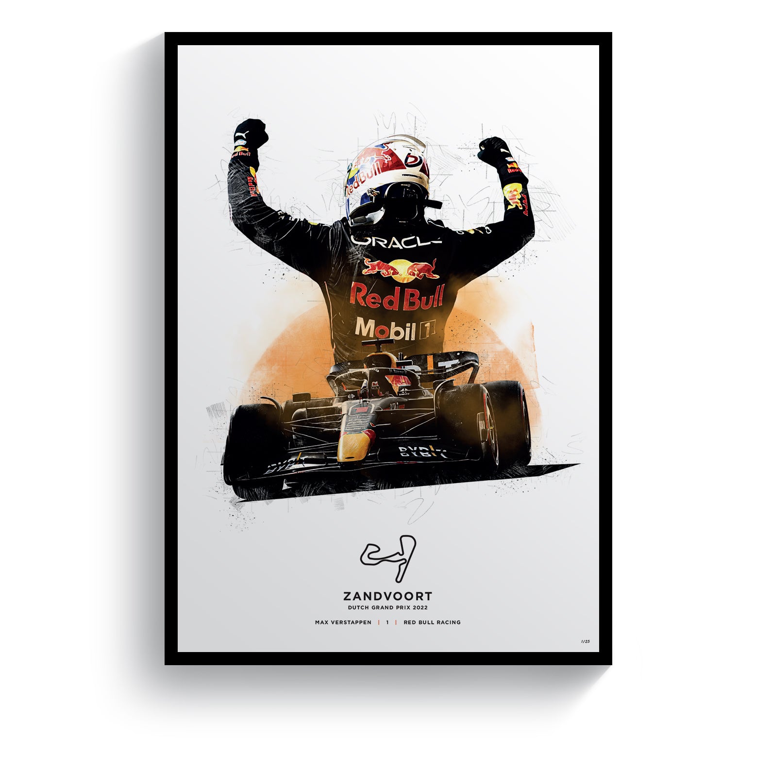 Max Verstappen F1 - Limited Edition print. Max Verstappen print –