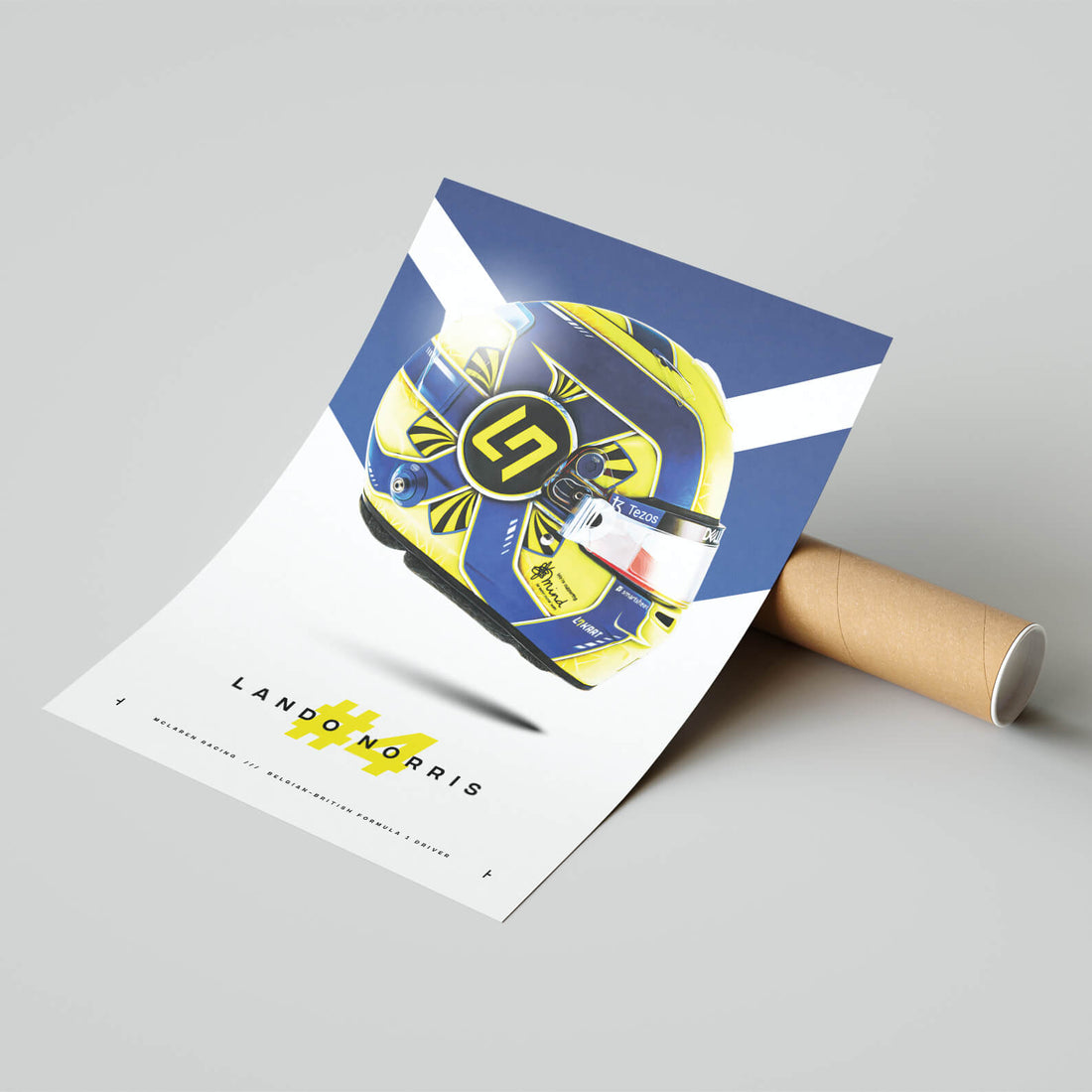 Lando Norris print in black frame