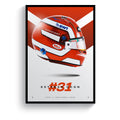 Esteban Ocon print in black frame