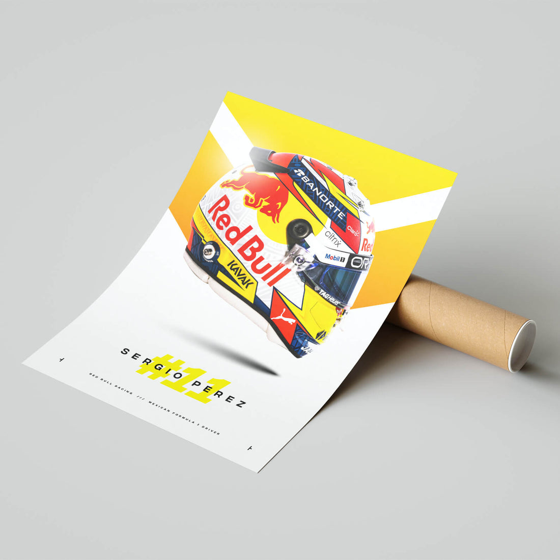 Sergio Perez print in black frame