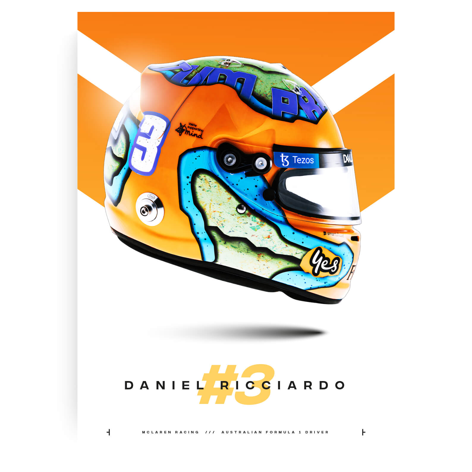 Daniel Ricciardo print/poster without frame