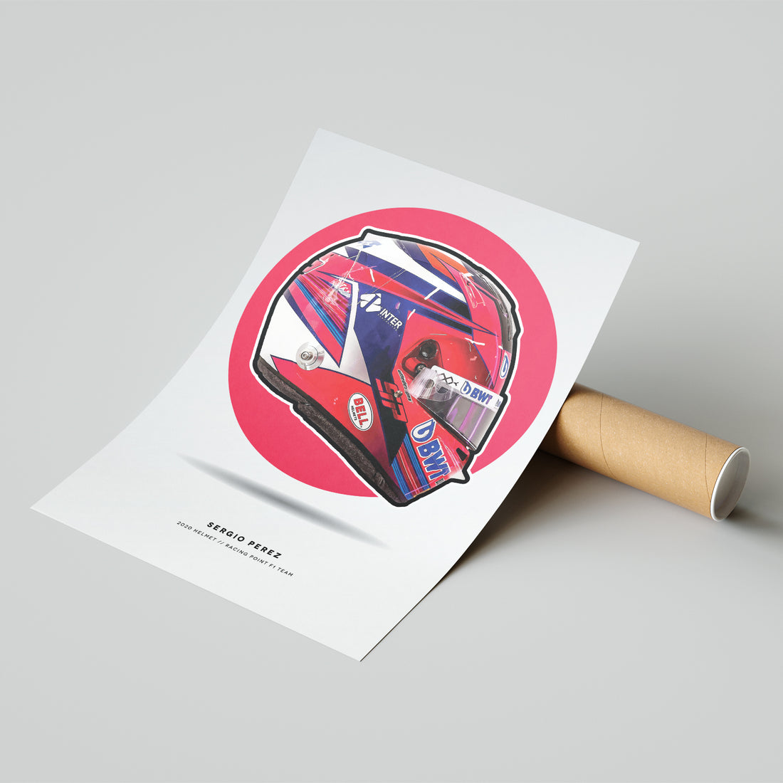 Sergio Perez 2020 Formula 1 Helmet Print