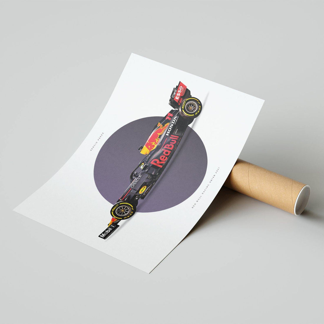 Sergio Perez Red Bull Racing RB16B 2021 Formula 1 Car Print