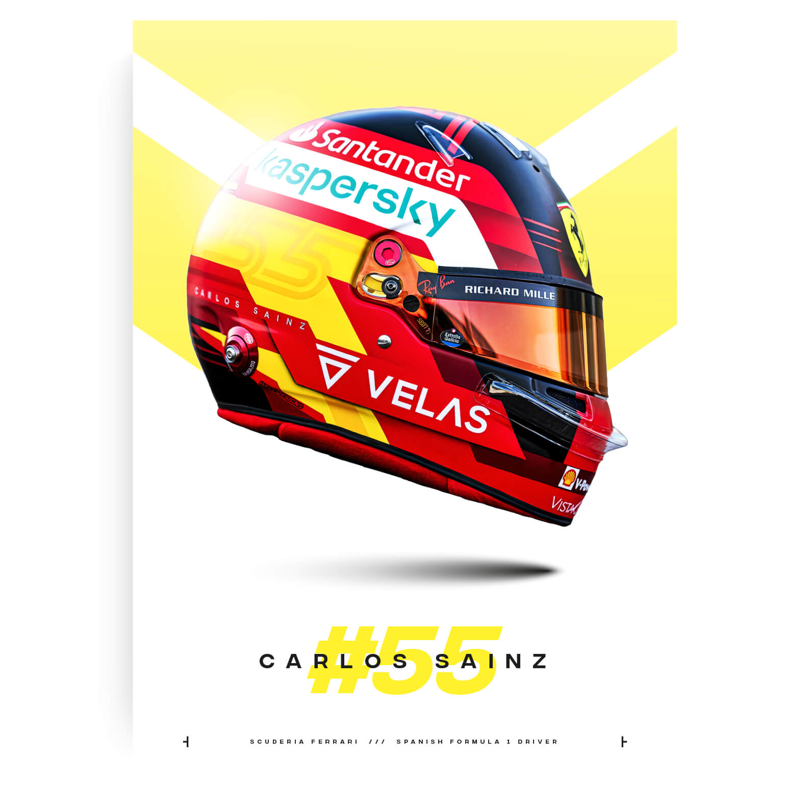Carlos Sainz print/poster without frame