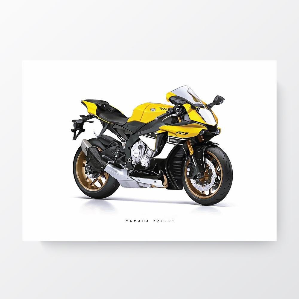 Yamaha YZF-R1 Kenny Roberts Edition Motorcycle Print