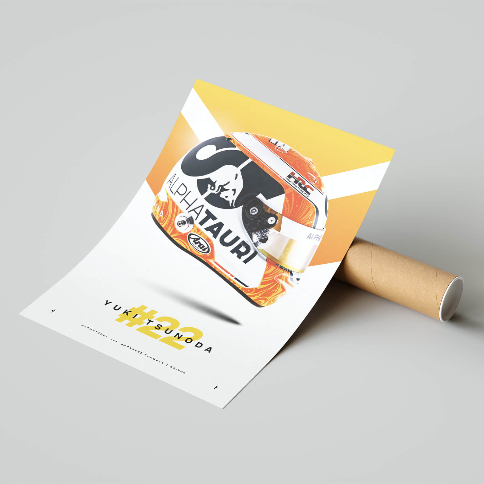 Yuki Tsunoda poster with mailing tube