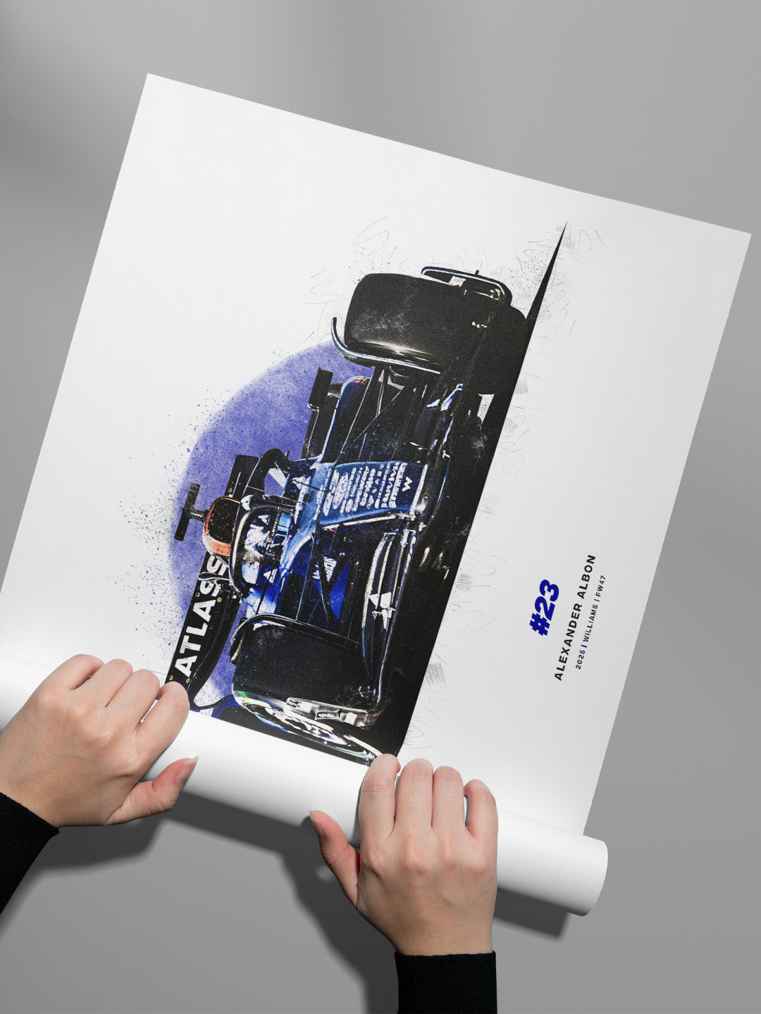 Alex Albon 2025 Williams FW47, Formula 1 Print