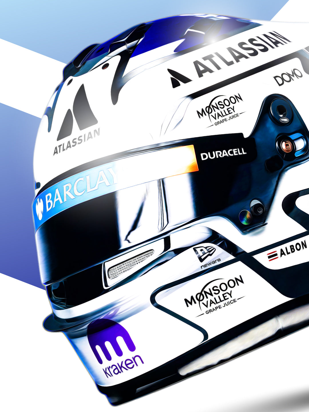 Alexander Albon 2026 Helmet, Formula 1 Print