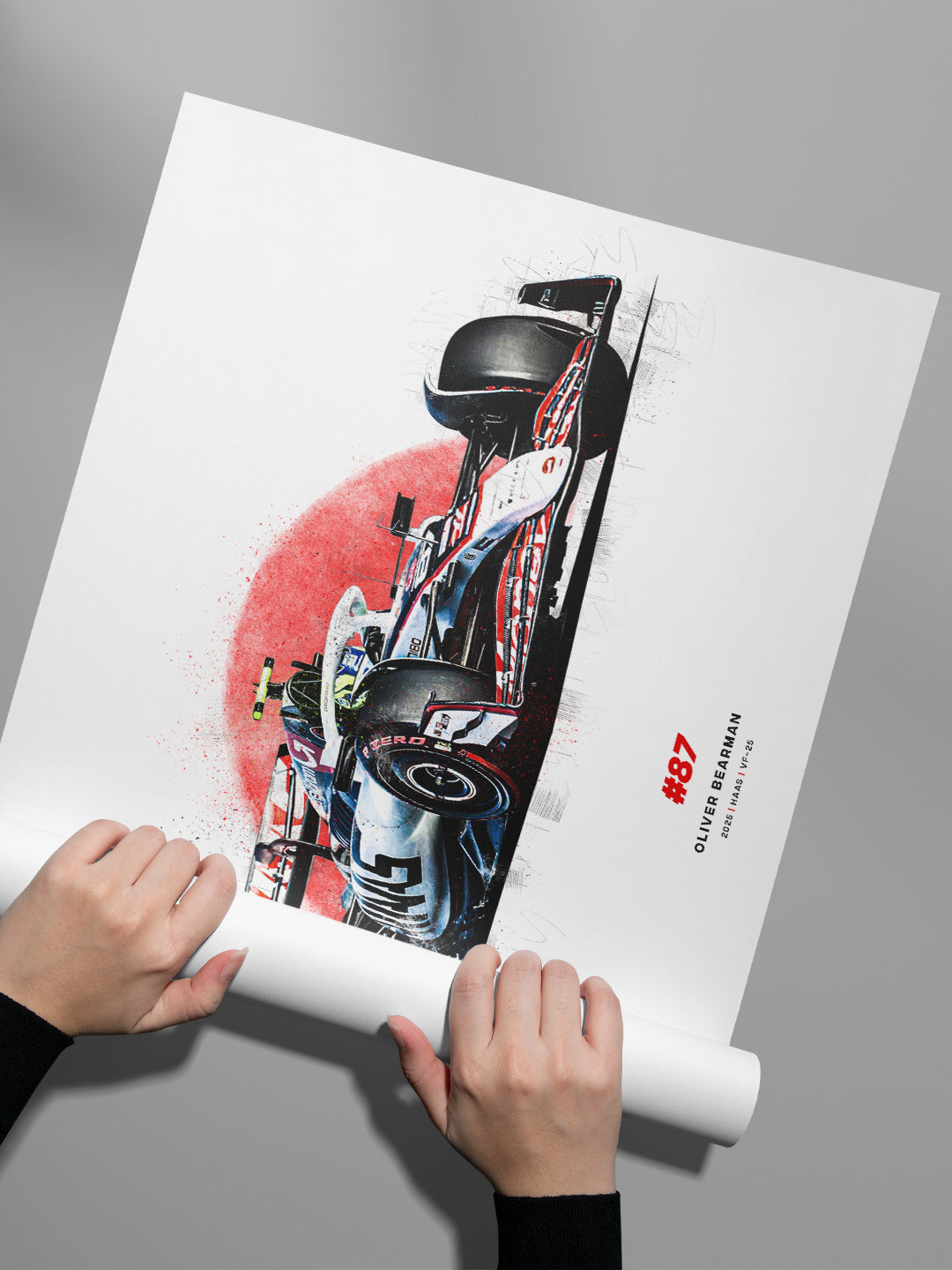 Oliver Bearman 2025 Haas VF-25, Formula 1 Print
