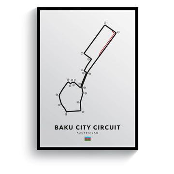 Baku City, Azerbaijan Racing Circuit Print