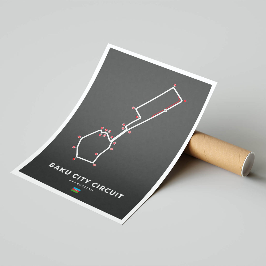 Baku City, Azerbaijan Racing Circuit Print