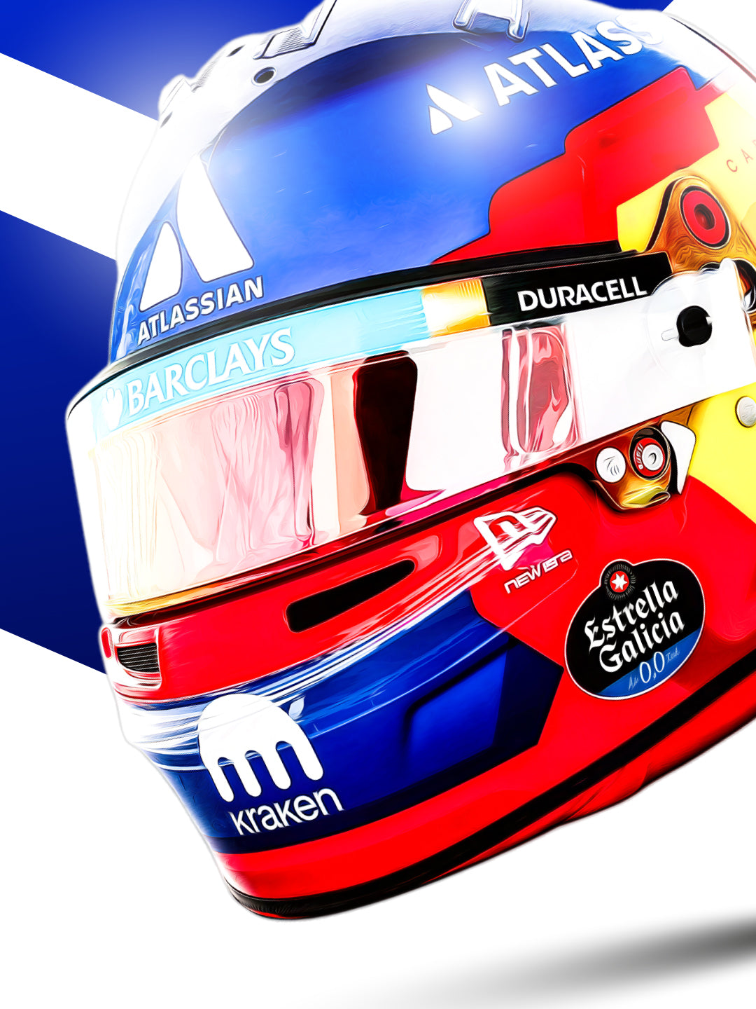 Carlos Sainz 2026 Helmet, Formula 1 Print