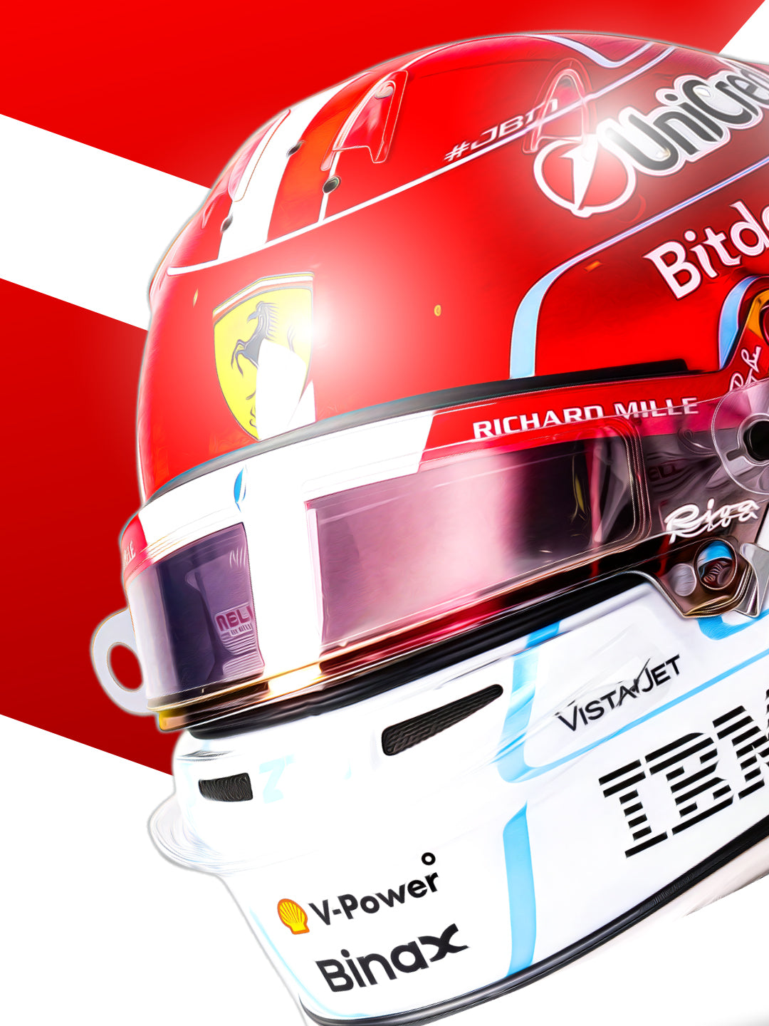 Charles Leclerc 2026 Helmet, Formula 1 Print
