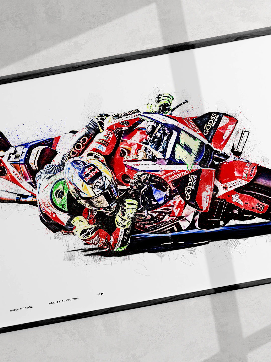 Diogo Moreira – Aragon 2026 MotoGP Art Print