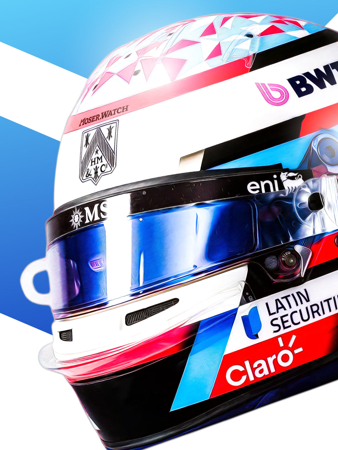 Franco Colapinto 2026 Helmet, Formula 1 Print