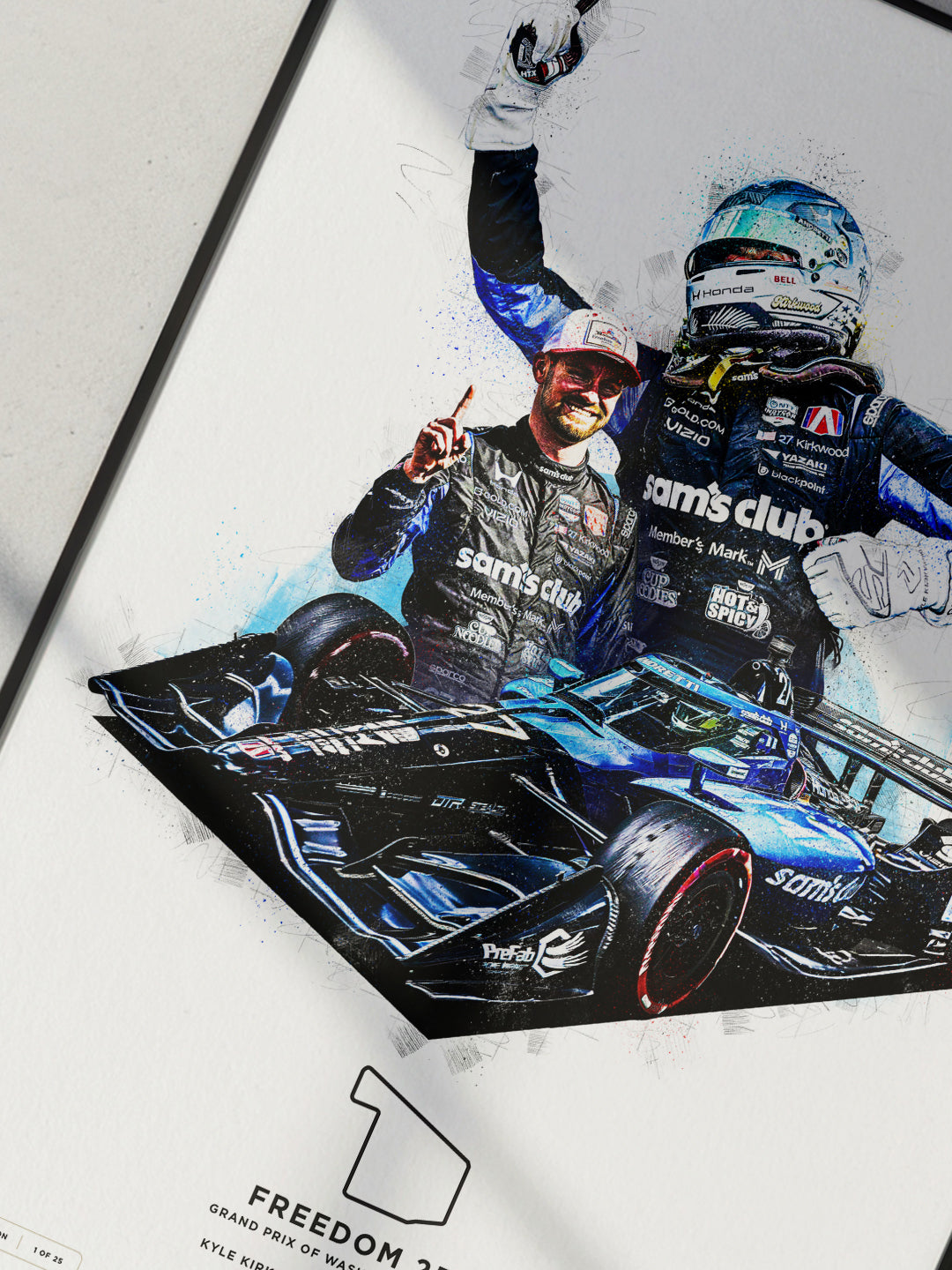 Limited Edition Kyle Kirkwood Freedom 250 2026 INDYCAR Print