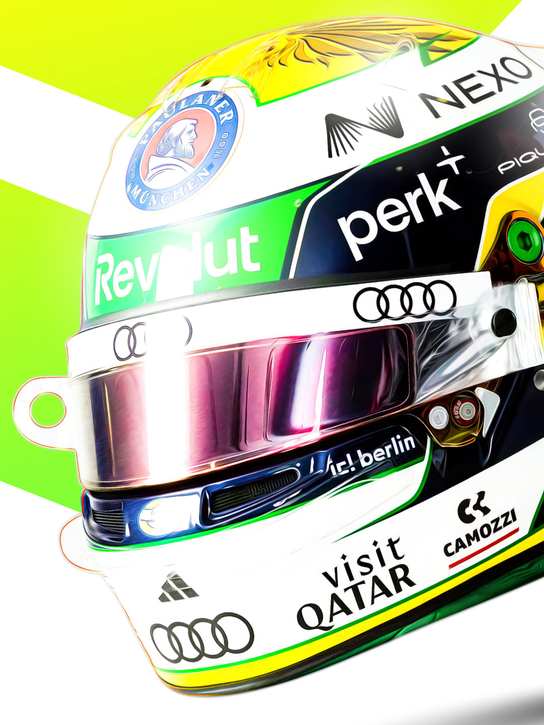 Gabriel Bortoleto 2026 Helmet, Formula 1 Print