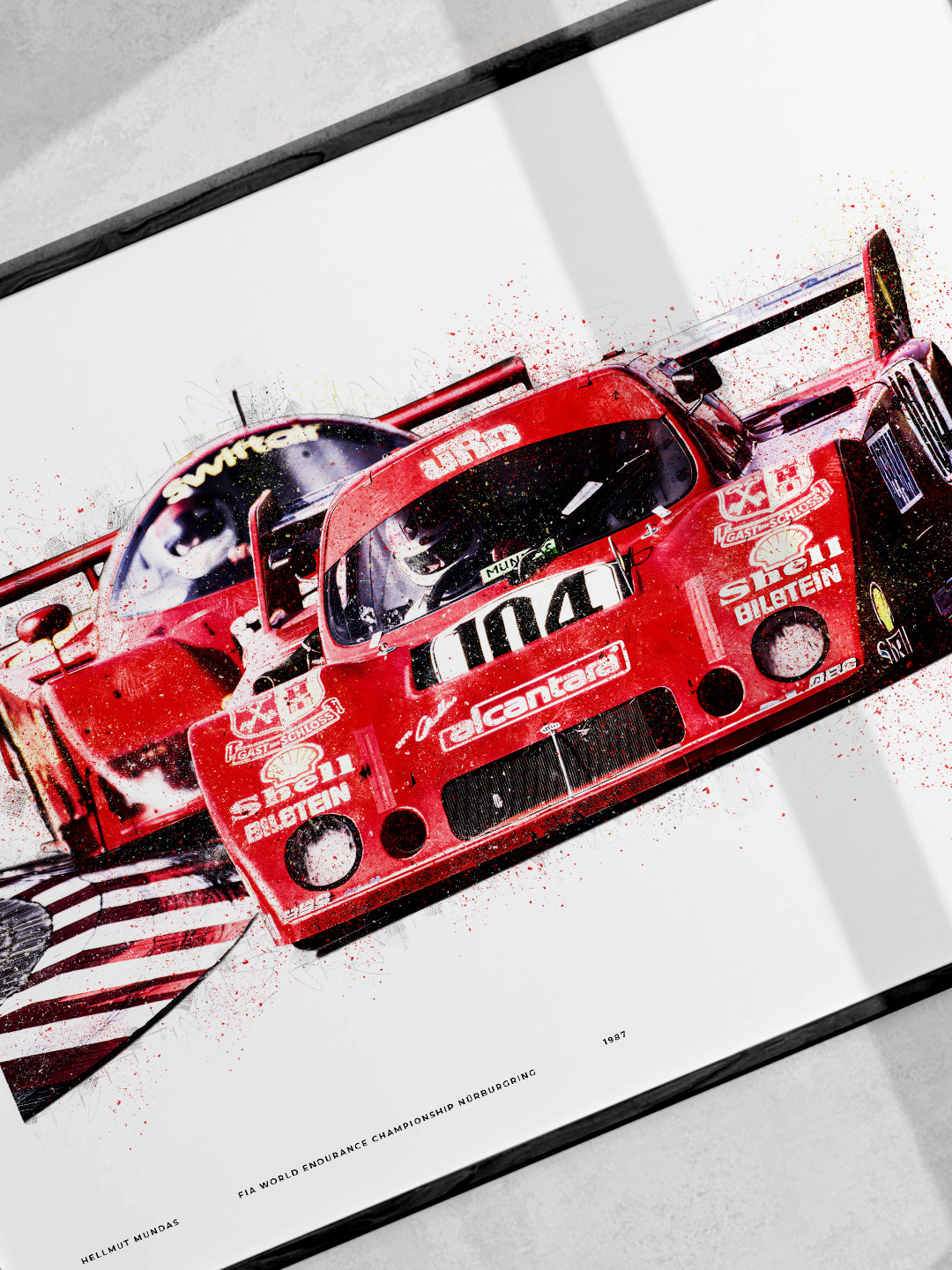 Hellmut Mundas – 1987 FIA World Endurance Championship Nürburgring Art Print