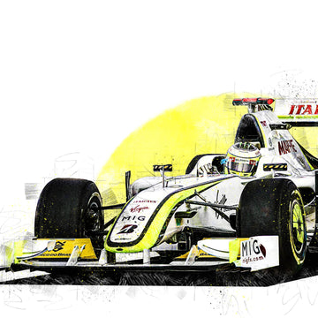 Jenson Button, Brawn GP 2009 Formula 1 World Champion Print