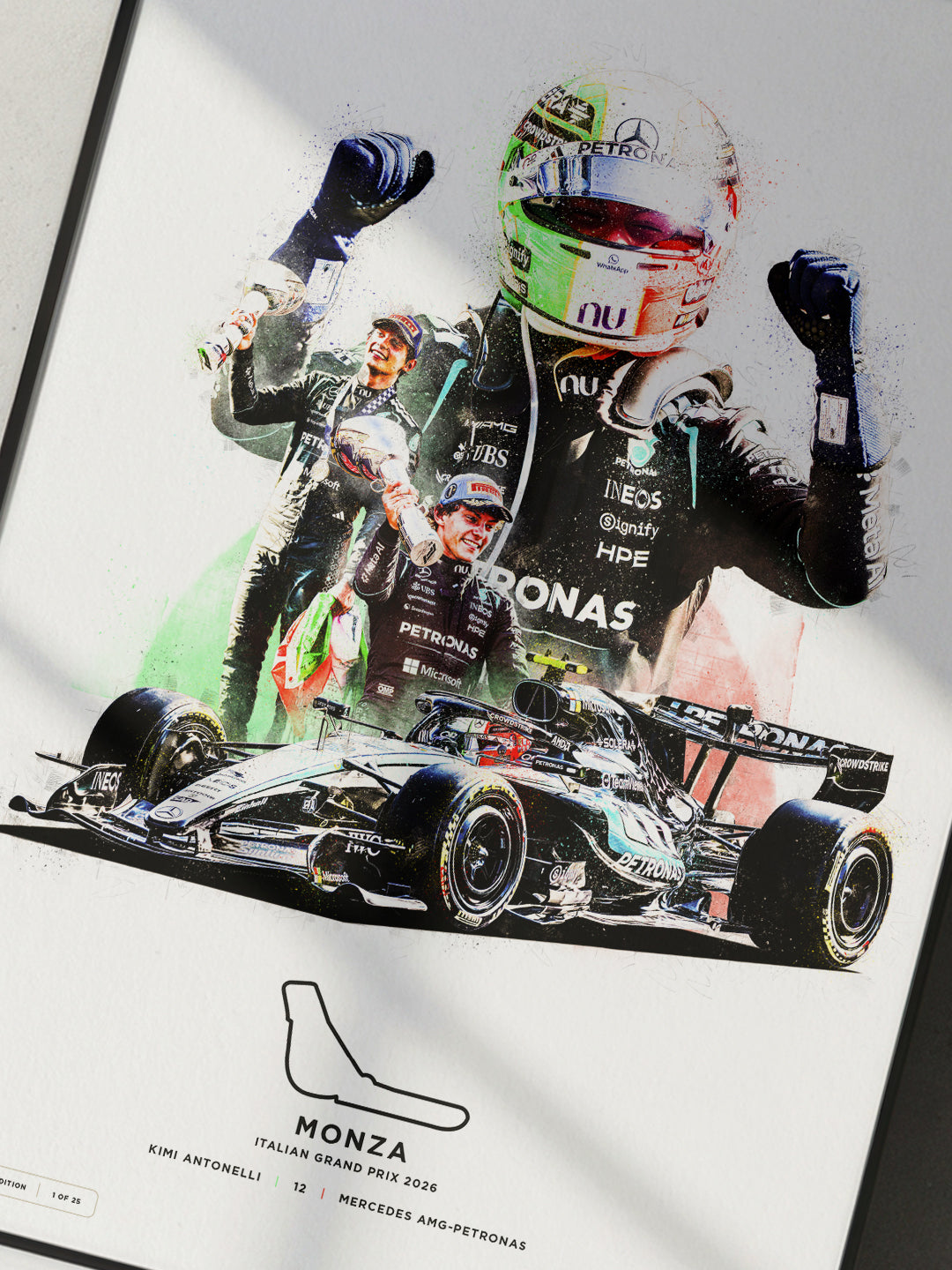 Limited Edition Kimi Antonelli Italian GP 2026 Formula 1 Print