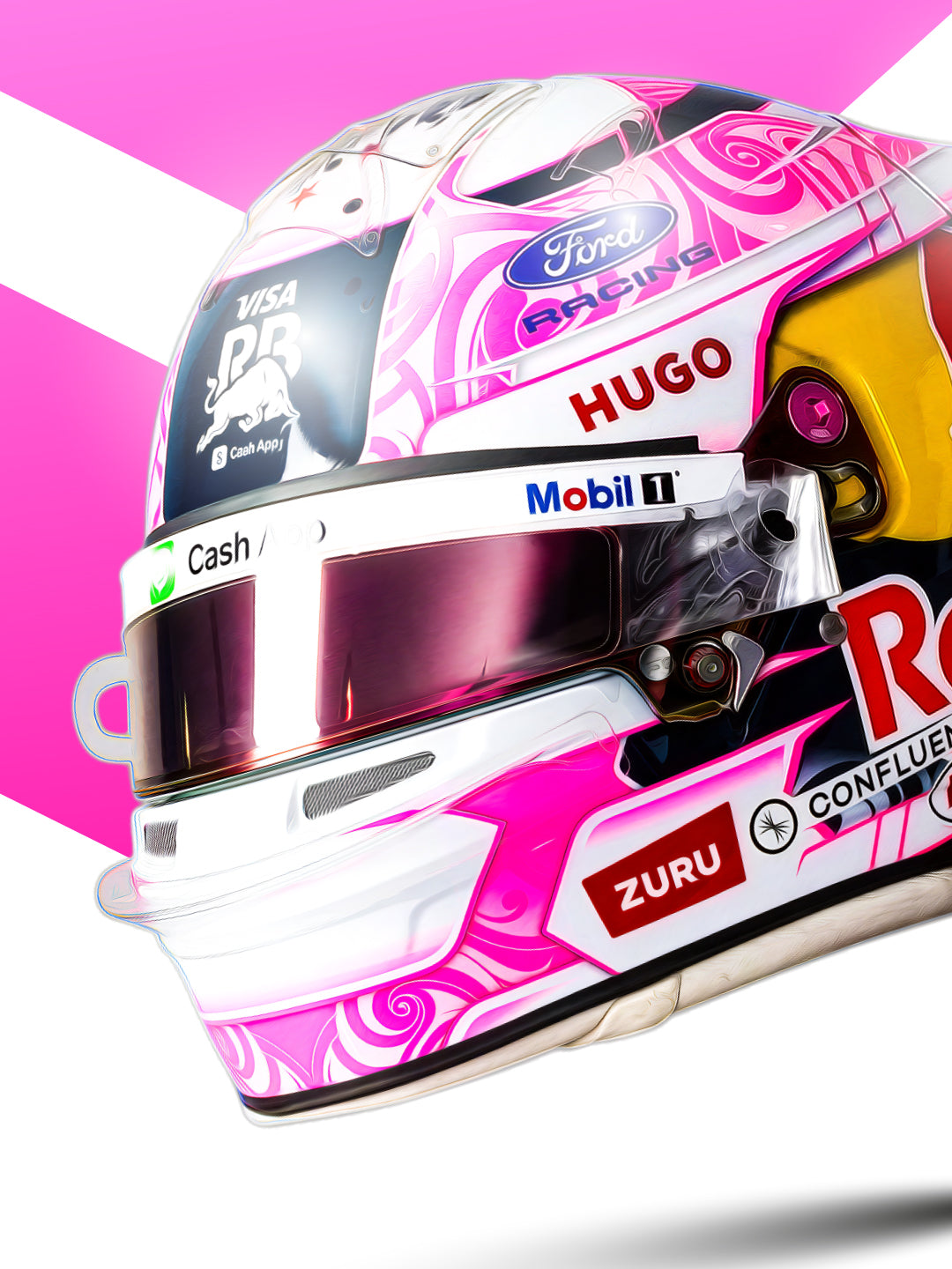 Liam Lawson 2026 Helmet, Formula 1 Print