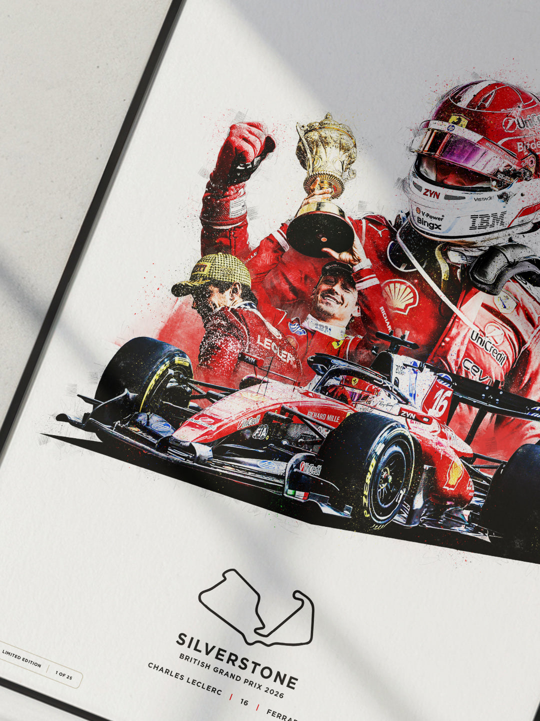Limited Edition Charles Leclerc British GP 2026 Formula 1 Print