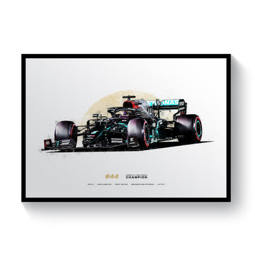 Lewis Hamilton Formula 1 2020 World Champion | Mercedes W11 Print