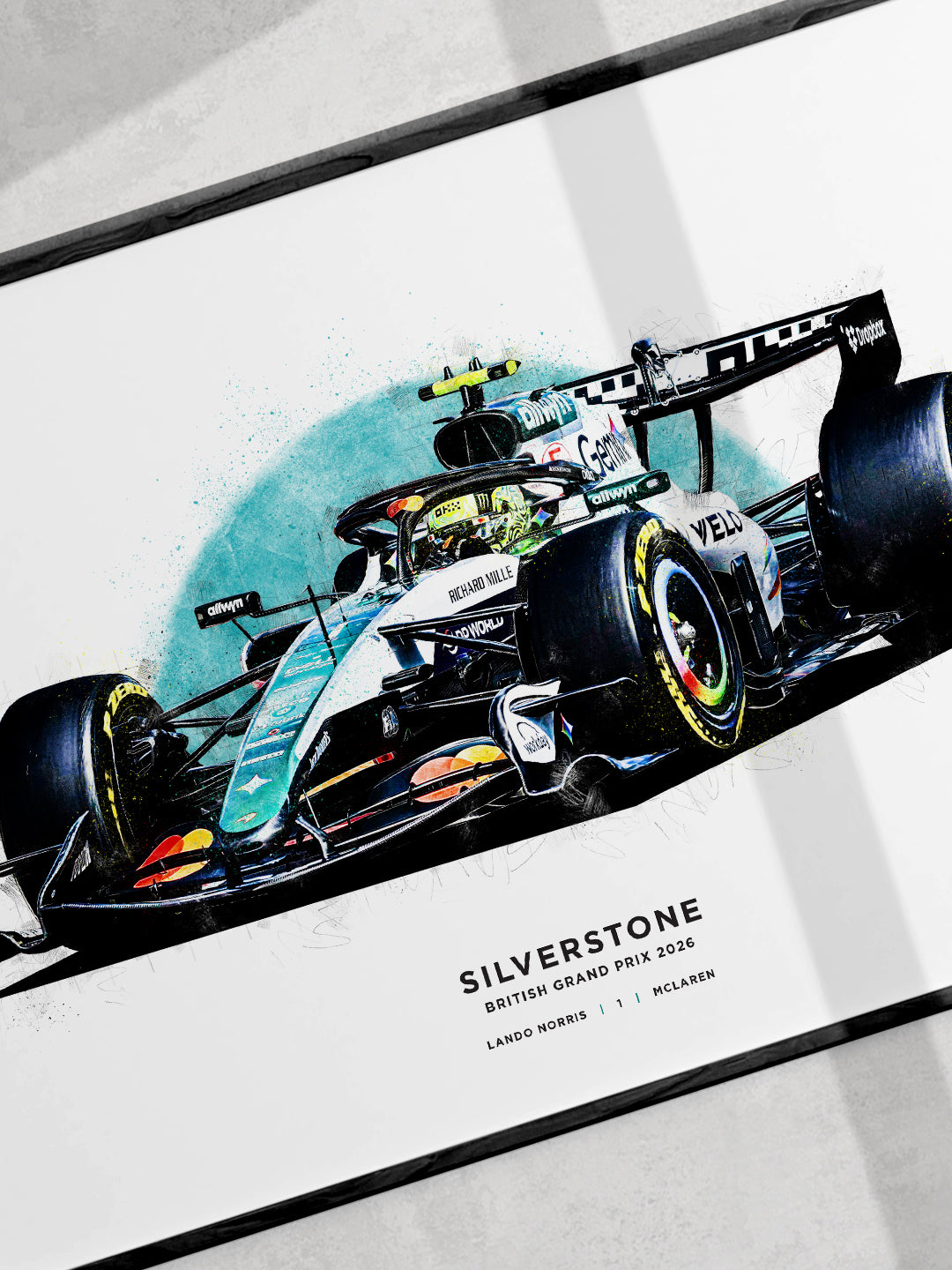 Lando Norris - McLaren Heritage Livery, British Grand Prix, 2026 Formula 1 Print