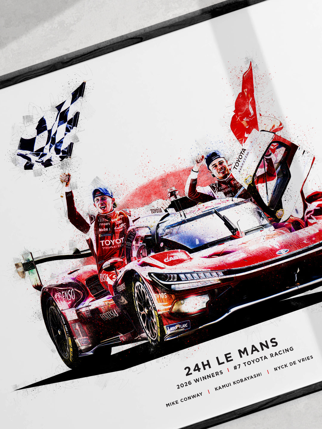 24H Le Mans 2026 Winners - #7 Toyota Racing - WEC Art Print