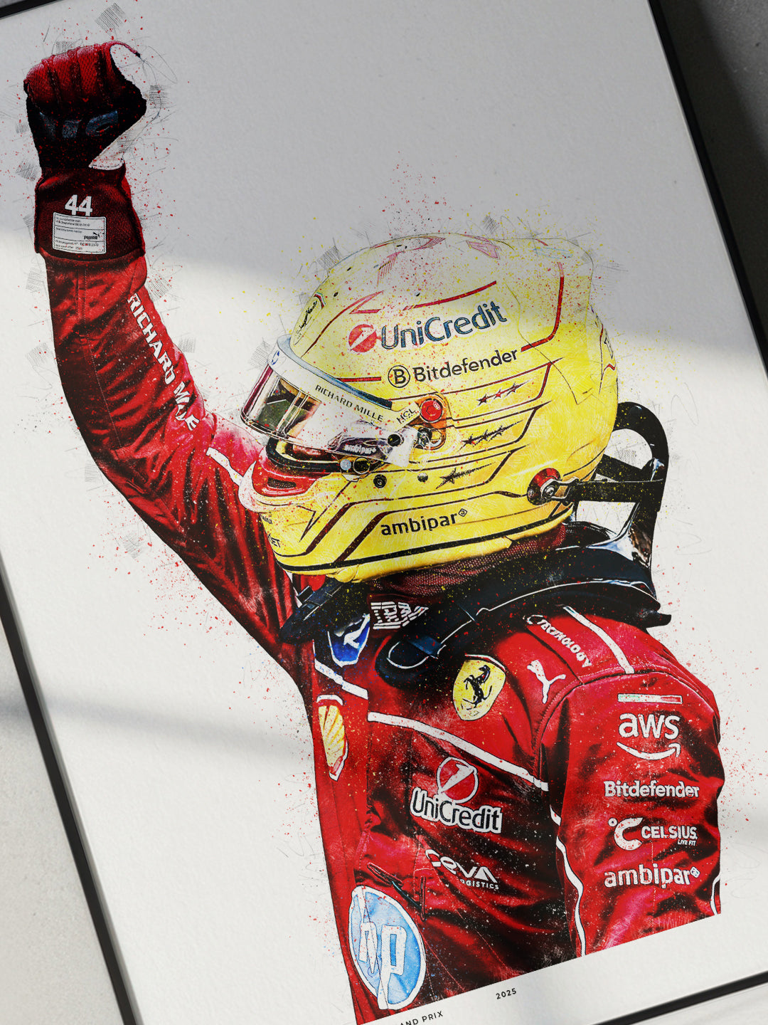 Lewis Hamilton – Chinese Grand Prix 2025 Formula 1 Art Print